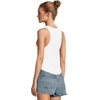 image:imageLSpace Ash Tank Cropped Tank Top Scooped Neck amp Wide Racerback Front amp Back Shirt Tail Soft amp Ribbed Fabric XSWhite