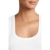 image:imageLSpace Ash Tank Cropped Tank Top Scooped Neck amp Wide Racerback Front amp Back Shirt Tail Soft amp Ribbed Fabric XSWhite
