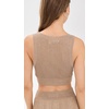 image:imageLSpace Heart of Gold Tank for Women Round Neck Sleevless Vargiated Twist Front Top with a Crop SilhouetteMetallic Gold