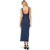 image:imageLSpace Vivienne Dress for Women Fitted Ribbed Midi with Shelf Bra Scoop Neck Low Back amp Leg Slit Long Sleeveless DressSlate