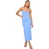 image:imageLSpace Cameron Dress for Women Fitted Ribbed Midi Knit Dress with Adjustable Spaghetti Straps amp Waist CutOutsPeri Blue
