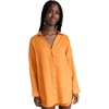 image:imageLSpace Rio Tunic for Women Button Down Collared Shirt Long Sleeve Top With Buttoned Cuffs Beach Cover Up 100 LinenTamarind