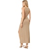 image:imageLSpace Heart of Gold Skirt for Women Vargiated Rib Knit Maxi Skirt Featuring a High Leg Slit and Twist at The WaistMetallic Gold