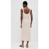 image:imageLSpace Vivienne Dress for Women Bone  Fitted Ribbed Midi Featuring Scoop Neck Low Back amp Leg Slit Long Chic Sleeveless DressBone