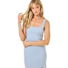image:imageLSpace Vivienne Dress for Women Bone  Fitted Ribbed Midi Featuring Scoop Neck Low Back amp Leg Slit Long Chic Sleeveless DressHaze