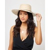 image:imageLSpace Wayne Hat for Women Featuring a Flat Crown Skimmer Sihouette and WrapAround Rope Detail Made of 100 PalmNatural